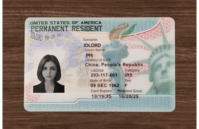 Green Card Fake id front side